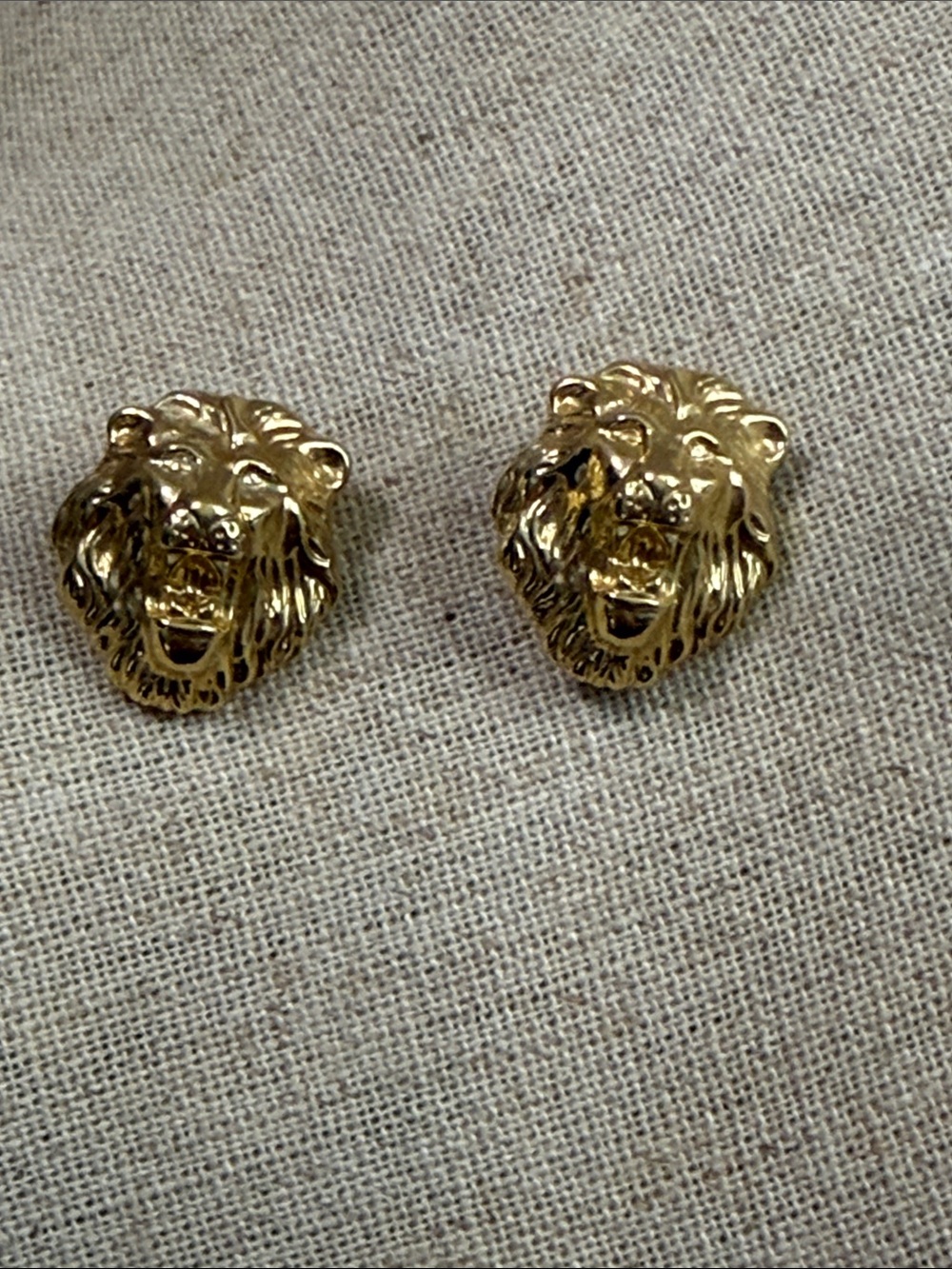 Fashion Jewelry Gold Lion Head Stud Earrings